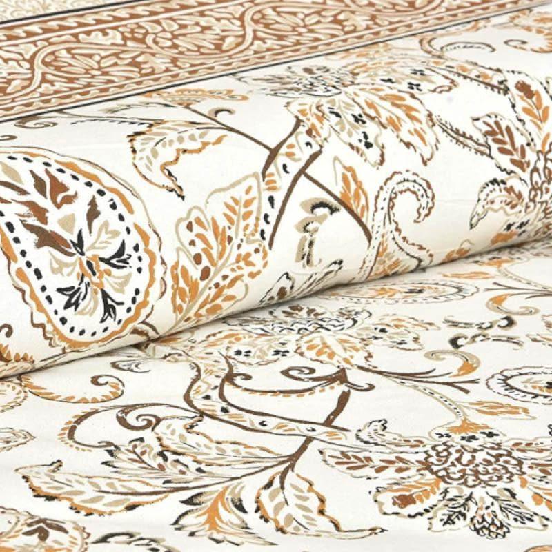 Buy Floral Flush Bedsheet - Brown Bedsheets from Vaaree