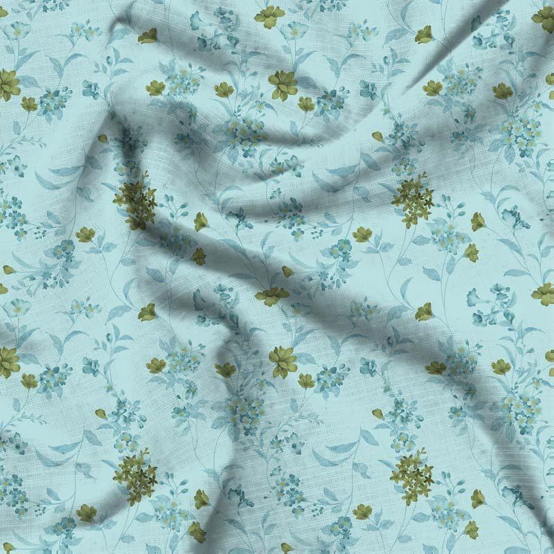 Buy Floral Fun Bedsheet - Cyan Bedsheets from Vaaree