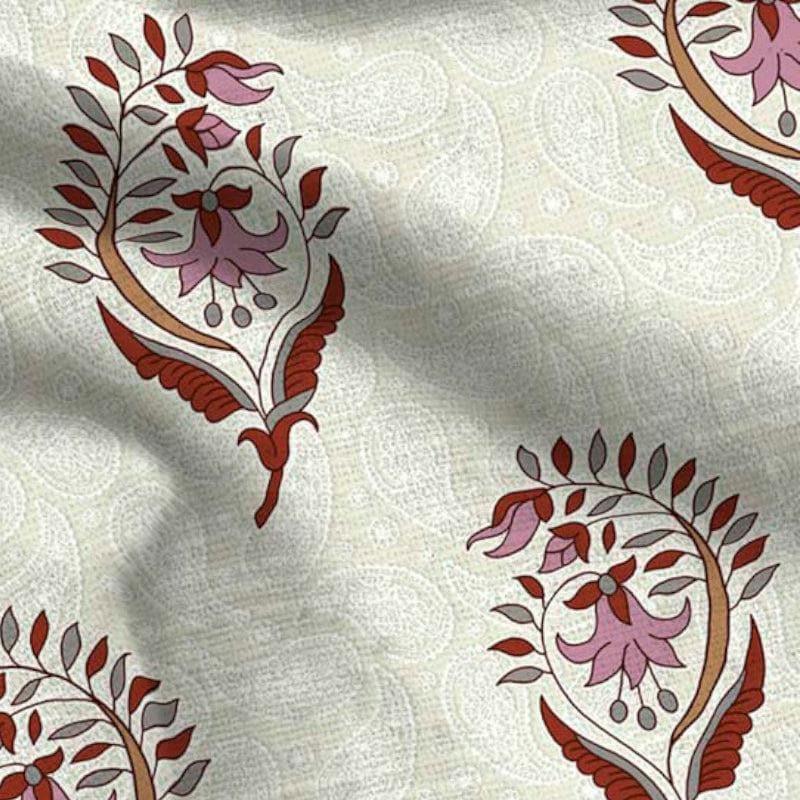 Buy Floral Impression Bedsheet- Red Bedsheets from Vaaree