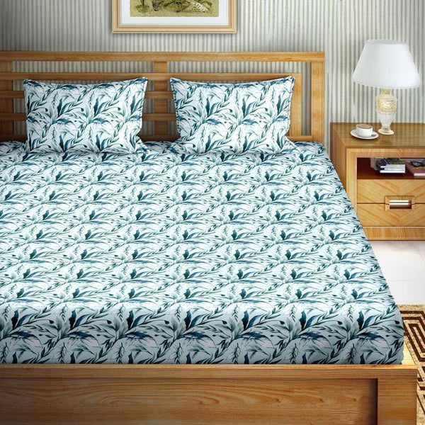 Buy Floral Mosaic Bedsheet - Blue Bedsheets from Vaaree