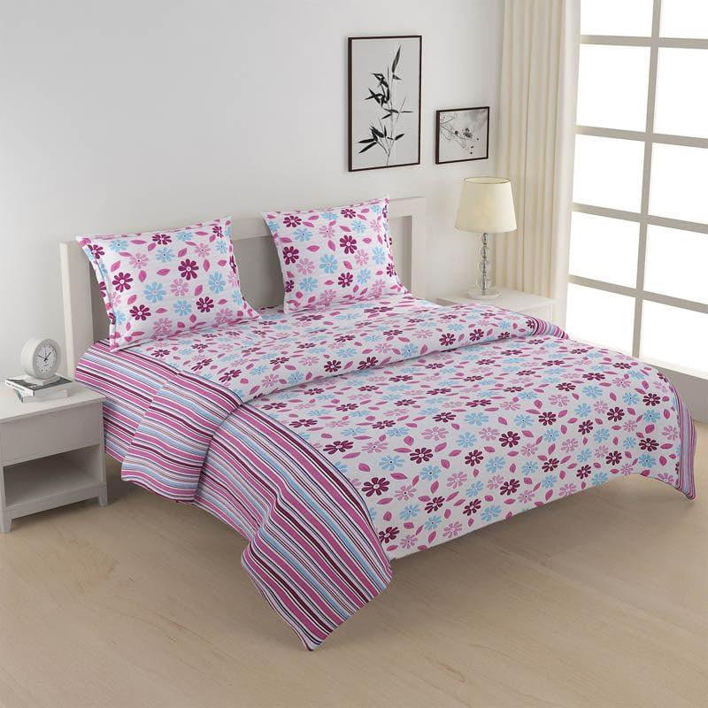 Buy Floral Punch Bedsheet - Purple Bedsheets from Vaaree