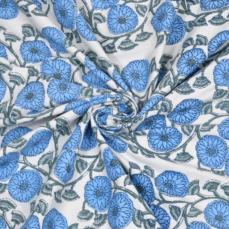 Buy Floral Twist Bedsheet - Blue Bedsheets from Vaaree