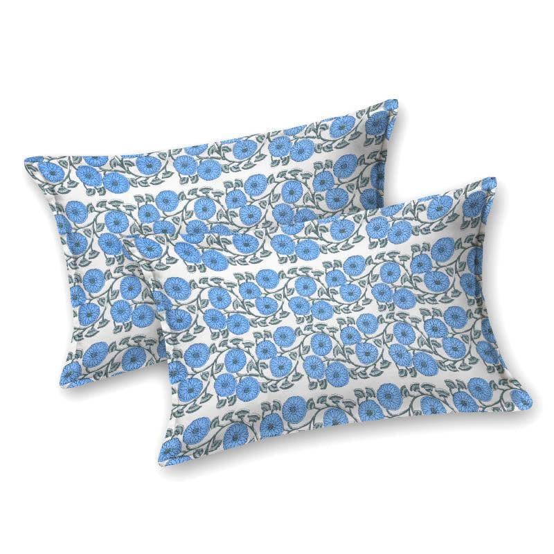 Buy Floral Twist Bedsheet - Blue Bedsheets from Vaaree