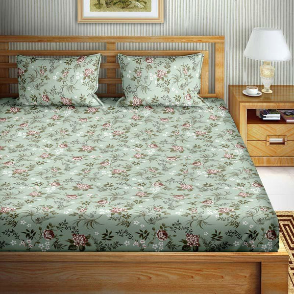 Buy Floral Whisper Bedsheet - Green Bedsheets from Vaaree