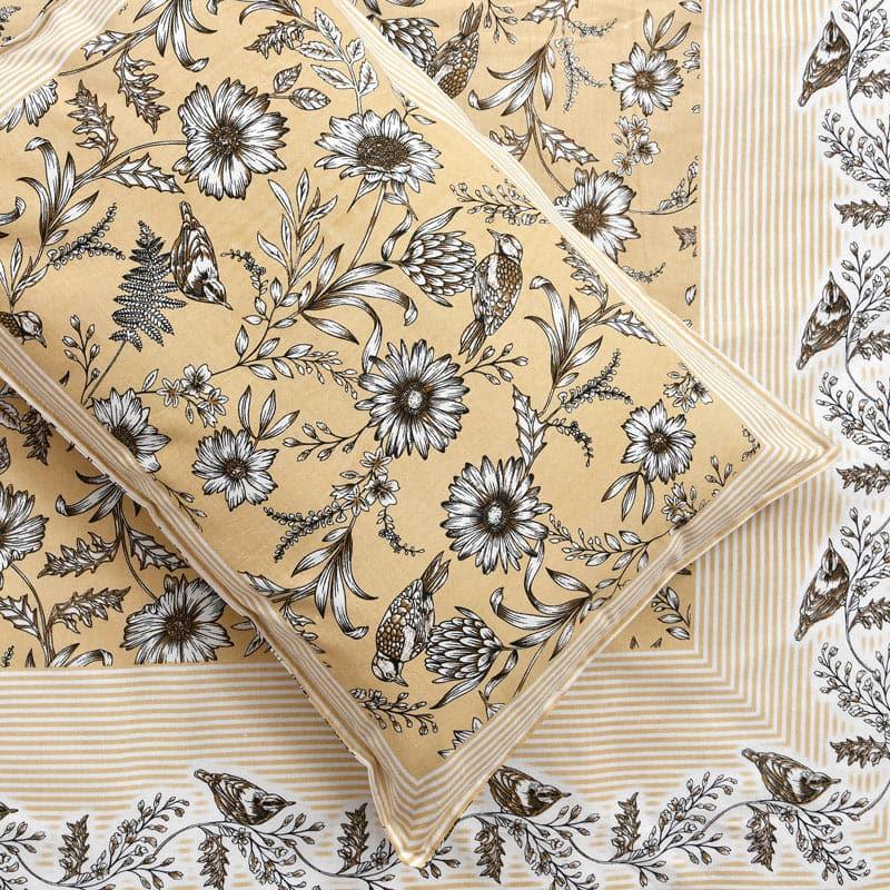 Buy Florencoa Floral Bedsheet - Beige Bedsheets from Vaaree