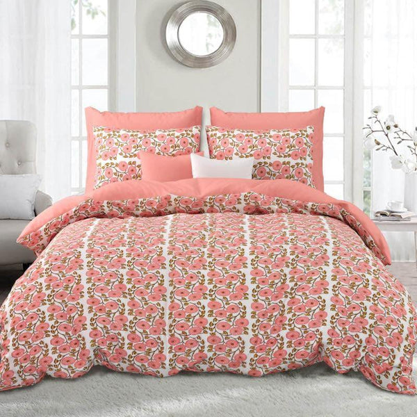 Buy Floro Extravaganza Bedsheet - Peach Bedsheets from Vaaree