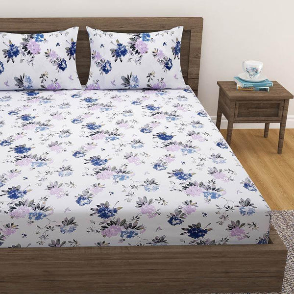 Bedsheets - Flower Dance Bedsheet - Purple