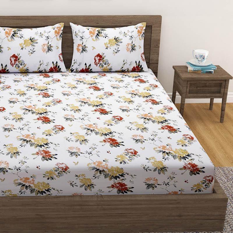 Buy Flower Dance Bedsheet - Yellow Bedsheets from Vaaree