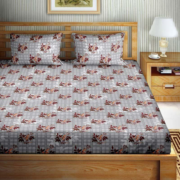 Buy Flower Patch Bedsheet - Grey Bedsheets from Vaaree