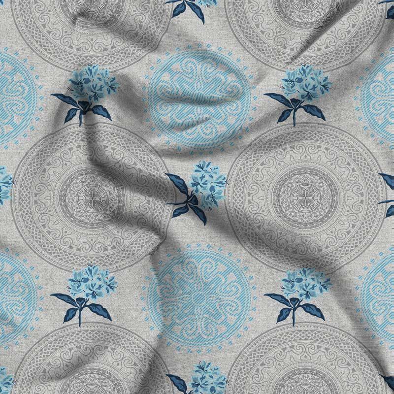 Buy Flower Wheel Bedsheet - Blue Bedsheets from Vaaree