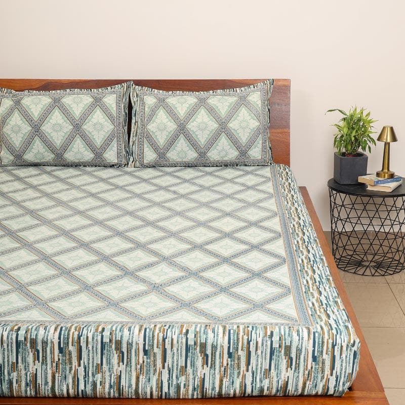 Buy Flozy Waffle Bedsheet - Green Bedsheets from Vaaree