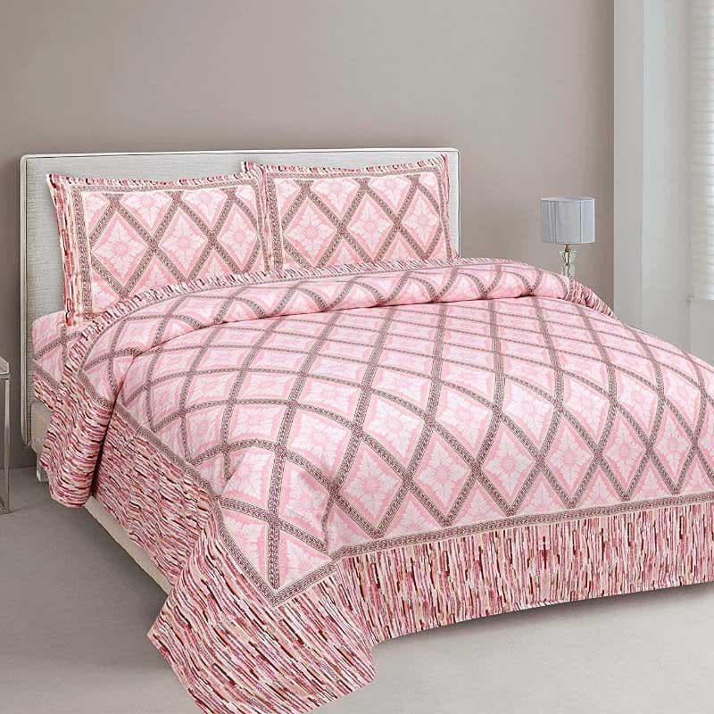 Buy Flozy Waffle Bedsheet - Pink Bedsheets from Vaaree