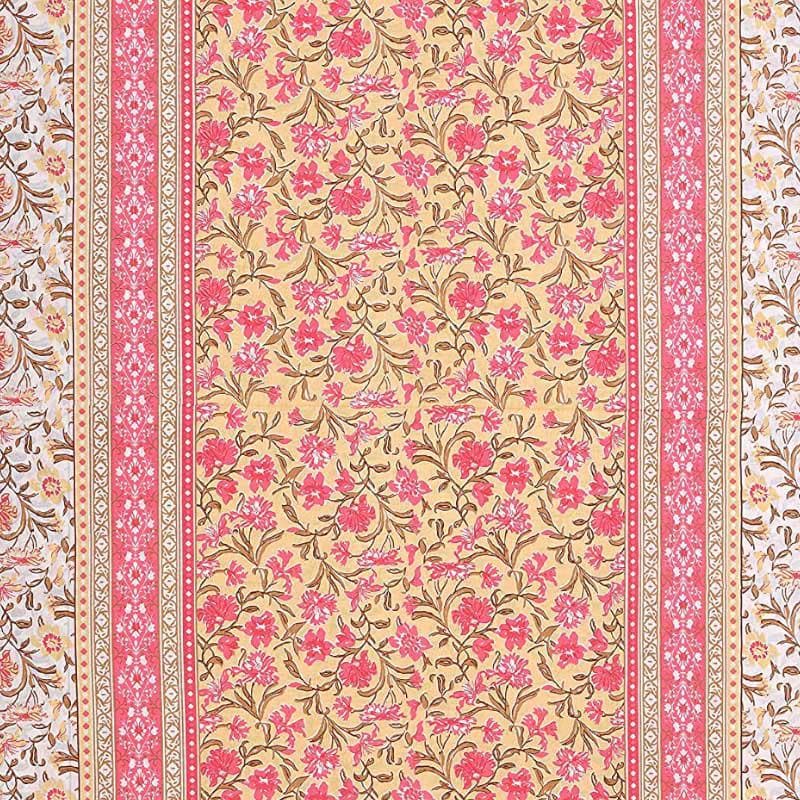 Buy Folk Floral Fiesta Bedsheet - Orange Bedsheets from Vaaree