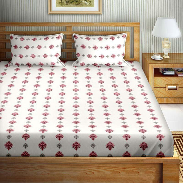 Buy Folk Fusion Stripe Bedsheet - Red Bedsheets from Vaaree