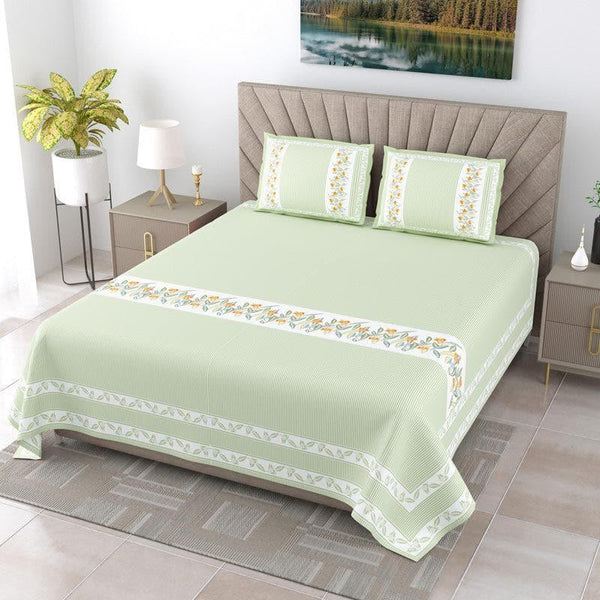 Bedsheets - French Fleur Bedsheet - Green