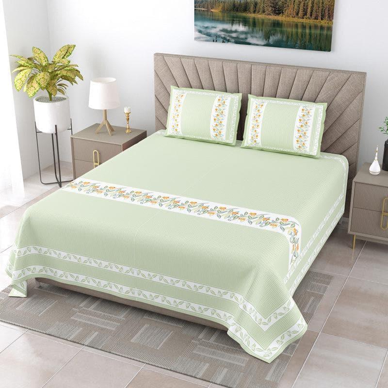 Buy French Fleur Bedsheet - Green Bedsheets from Vaaree