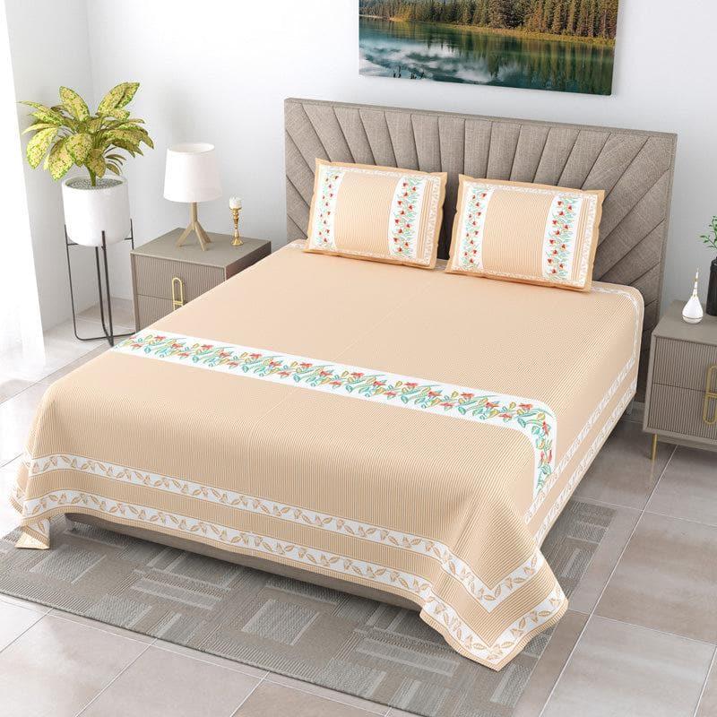 Buy French Fleur Bedsheet - Peach Bedsheets from Vaaree