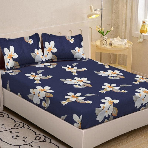 Buy Frost Lily Printed Bedsheet Bedsheets from Vaaree