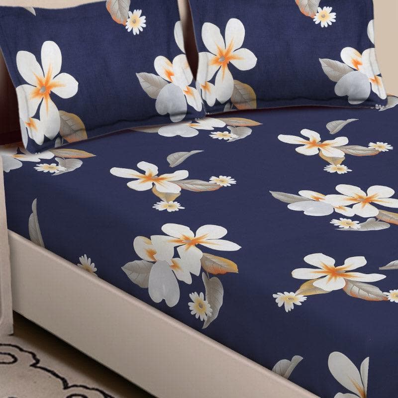 Buy Frost Lily Printed Bedsheet Bedsheets from Vaaree