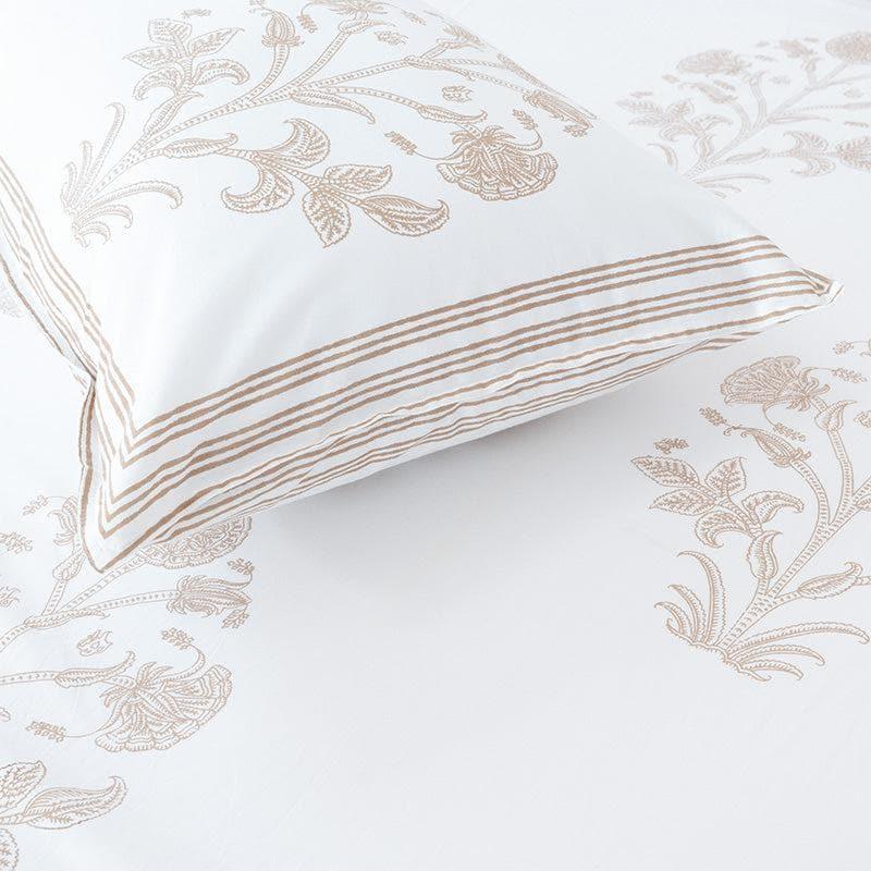 Buy Gaatha Floral Bedsheet - Beige Bedsheets from Vaaree