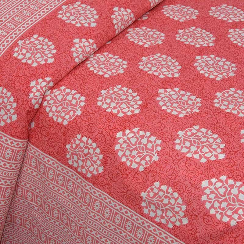 Buy Garden Glitz Bedsheet - Red Bedsheets from Vaaree