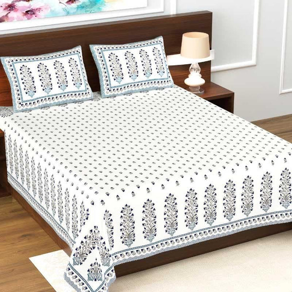 Buy Gayatri Printed Bedsheet - Blue Bedsheets from Vaaree