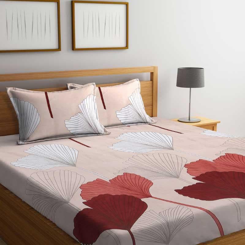 Buy Ginko Leaf Printed Bedsheet Bedsheets from Vaaree