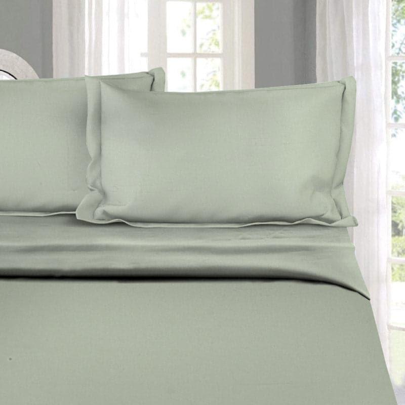 Bedsheets - Glossy Touch Solid Bedsheet - Silver