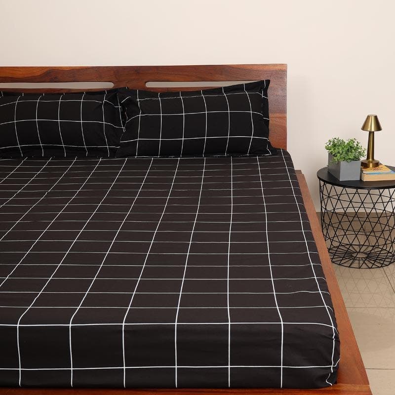 Bedsheets - Goth Checks Bedsheet