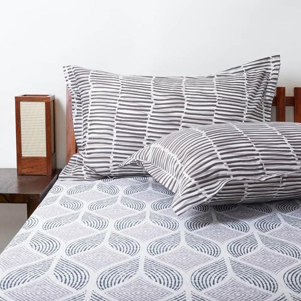 Buy Guleira Printed Bedsheet - Grey Bedsheets from Vaaree