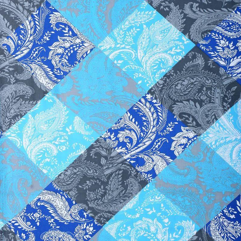 Bedsheets - Guntash Checkered Bedsheet - Blue