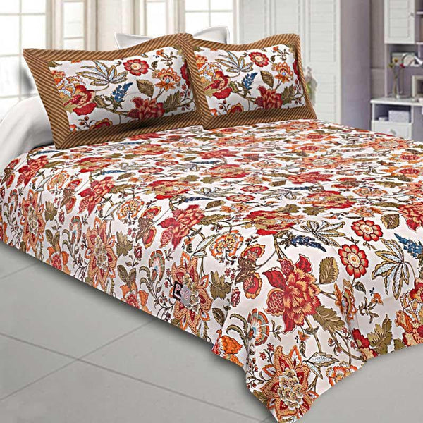 Buy Gurbani Floral Bedsheet Bedsheets from Vaaree