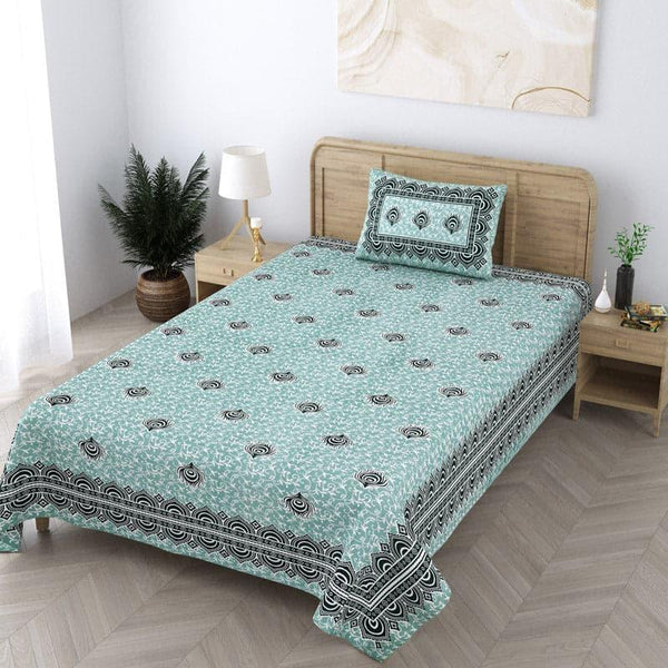 Buy Harriet Printed Bedsheet - Green Bedsheets from Vaaree