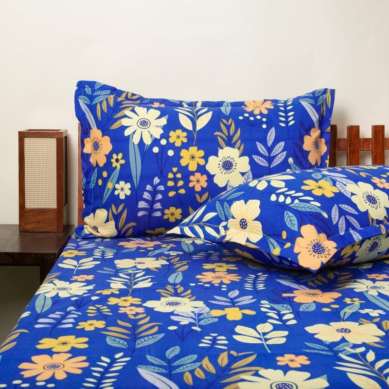 Buy Hawaii Island Bedsheet - Blue Bedsheets from Vaaree