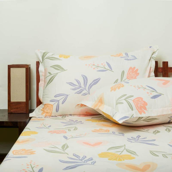 Bedsheets - Hearts N Blooms Bedsheet