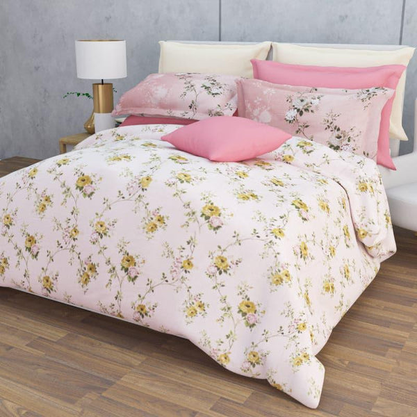 Bedsheets - Helga Floral Bedsheet - Pink