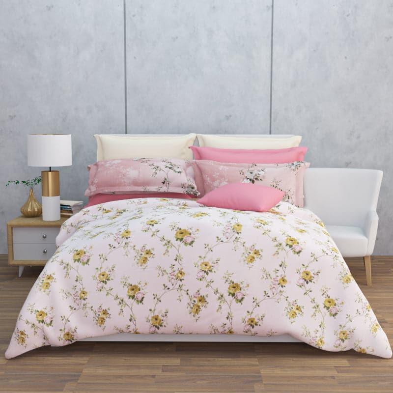 Buy Helga Floral Bedsheet - Pink Bedsheets from Vaaree