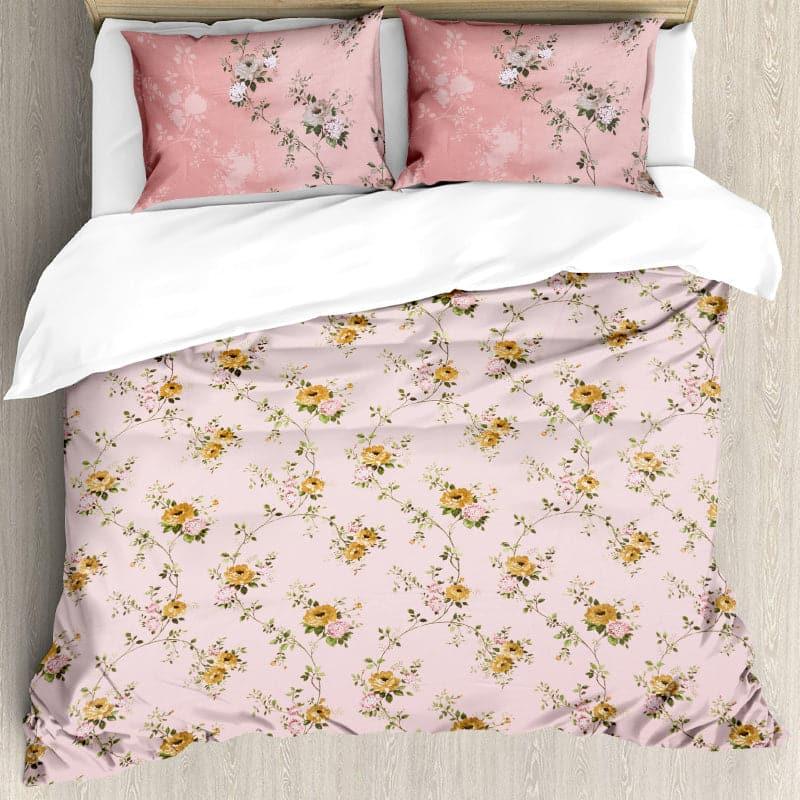 Buy Helga Floral Bedsheet - Pink Bedsheets from Vaaree