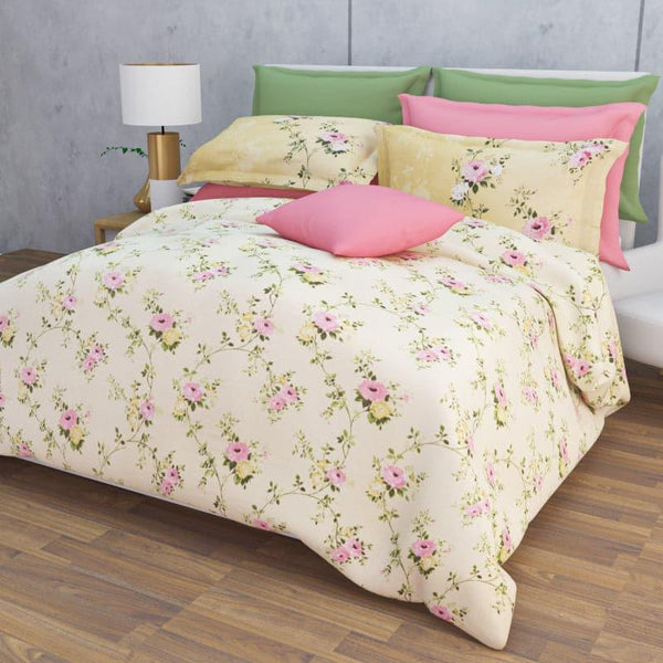 Buy Helga Floral Bedsheet - Yellow Bedsheets from Vaaree