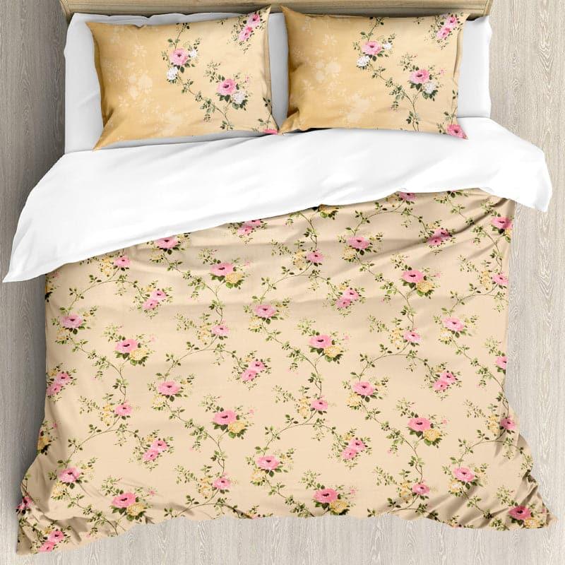 Buy Helga Floral Bedsheet - Yellow Bedsheets from Vaaree