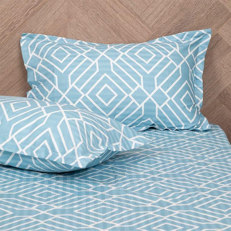 Buy Helga Hume Bedsheet - Blue Bedsheets from Vaaree