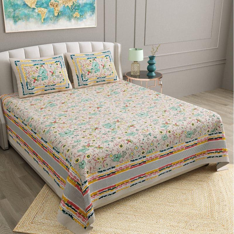 Buy Hermia Floral Bedsheet - Yellow Bedsheets from Vaaree