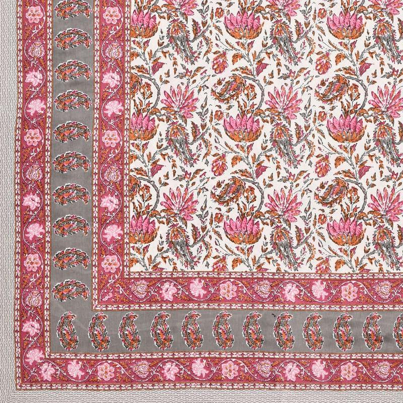 Buy Heska Ethnic Floral Bedsheet - Blush Bedsheets from Vaaree