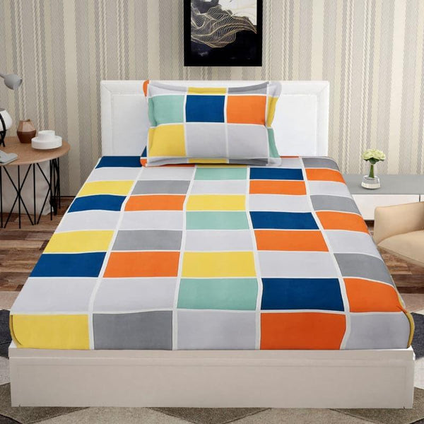 Bedsheets - Hue Dazzle Checkered Bedsheet