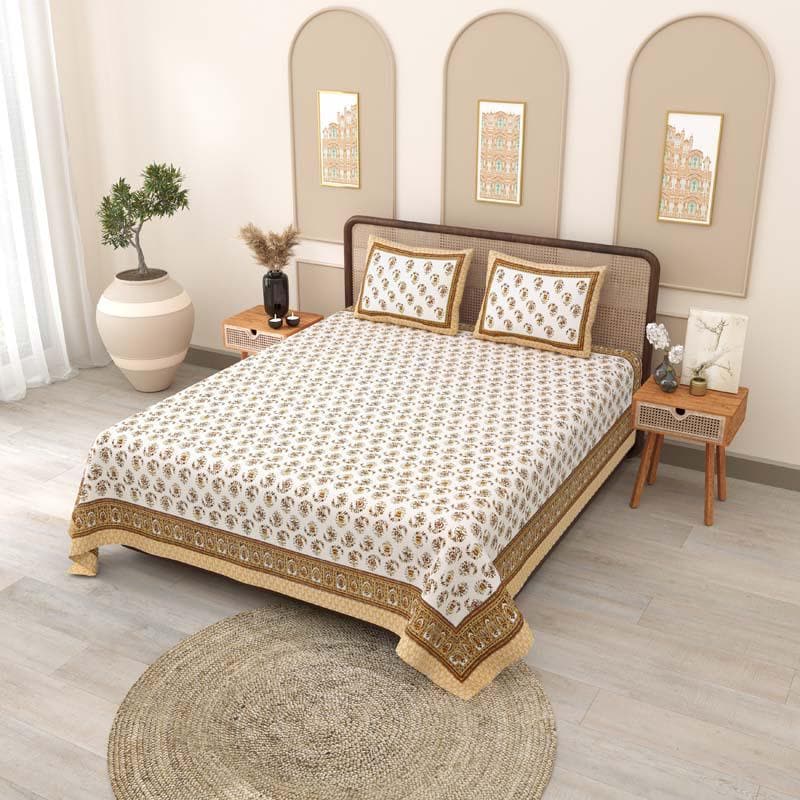 Buy Idika Printed Bedsheet - Brown Bedsheets from Vaaree