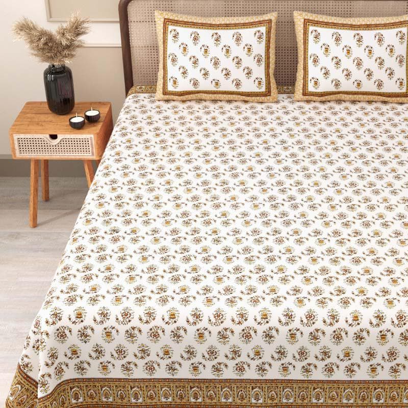 Buy Idika Printed Bedsheet - Brown Bedsheets from Vaaree