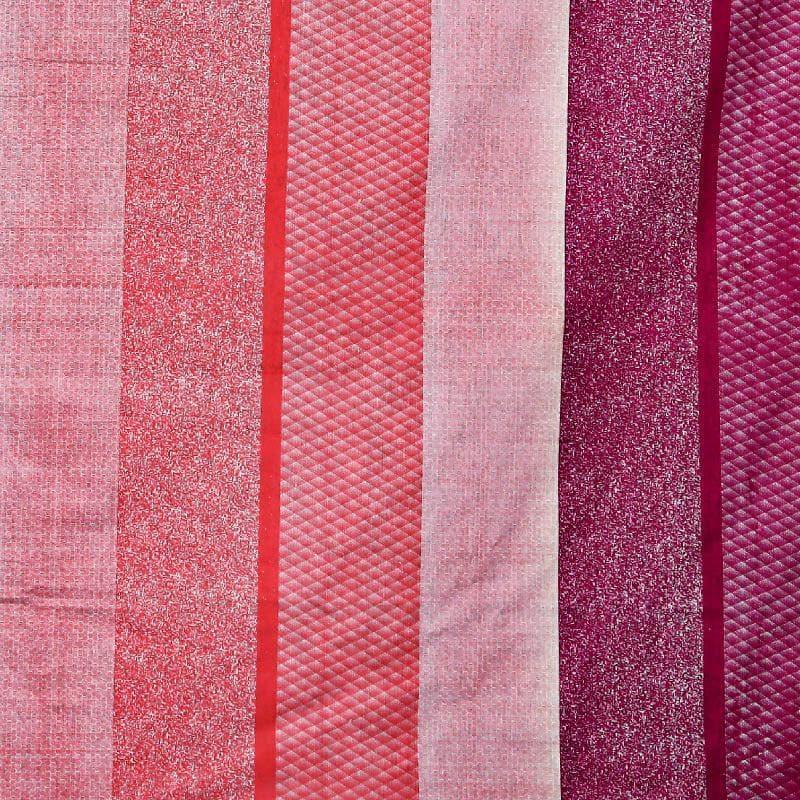 Bedsheets - Idika Striped Bedsheet - Pink