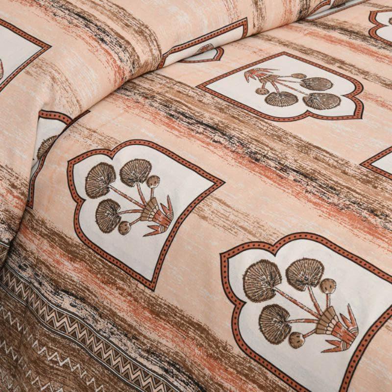 Buy Imperial Blooms Bedsheet- Orange Bedsheets from Vaaree