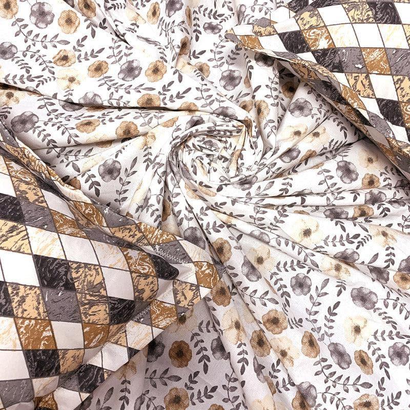 Buy Ina Floral Bedsheet - Beige Bedsheets from Vaaree