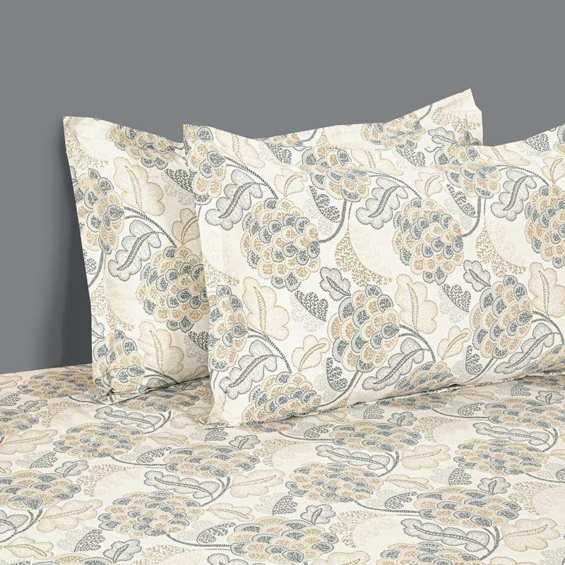 Buy Inara Flora Bedsheet - Grey Bedsheets from Vaaree